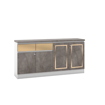 ตู้เตี้ย WISDOM DESIGN FURNITURE รุ่น GCS-161 160 ซม. สีขาว/บราวน์มาร์เบิ้ล_1